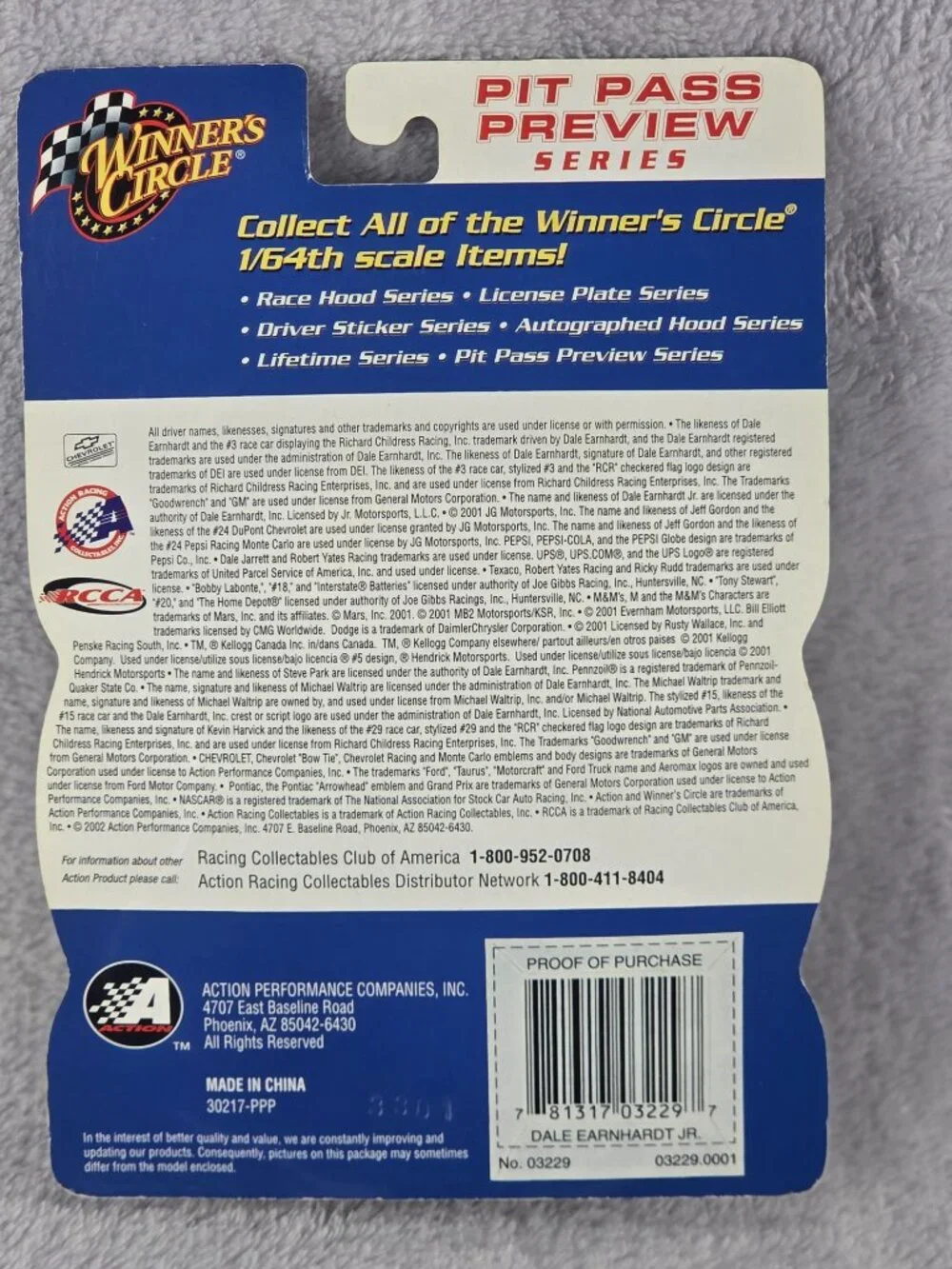 Nascar Winner Circle 2002 Dale Earnhardt Jr 8 Pit Pass Preview Official Fan Card